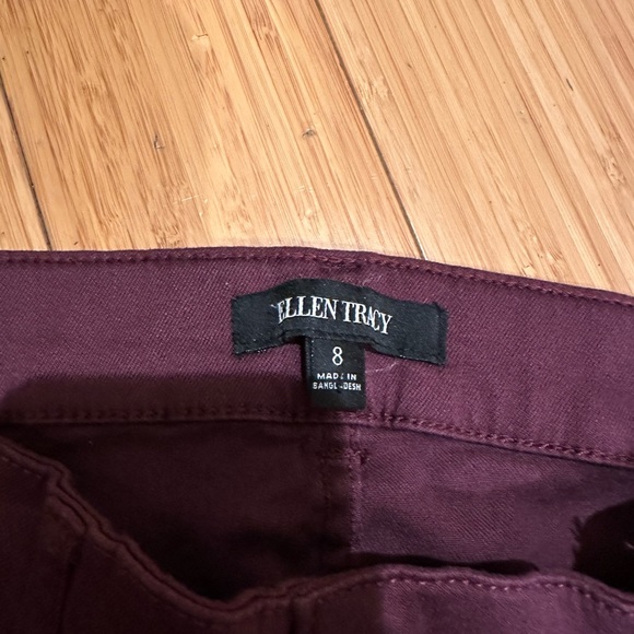 Ellen Tracy Wine Red Stretch Twill Boot Cut Pants Size 8 - Picture 11 of 12